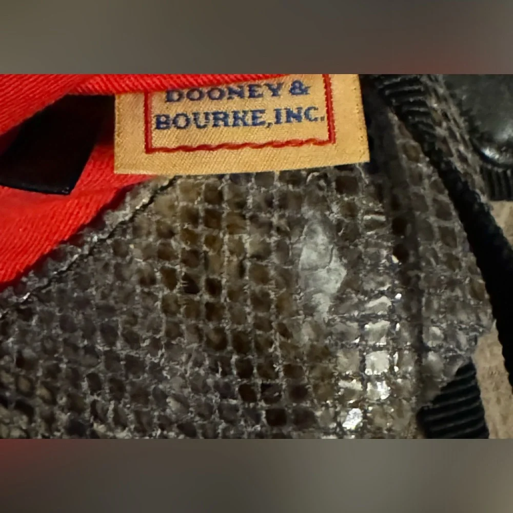 Dooney & Bourke “snakeskin” leather hobo shoulder bag